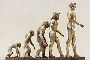 Evolution statues