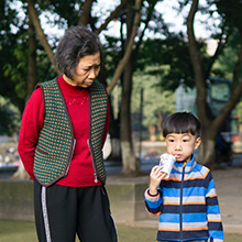 Grandmother & Grandson in the Park